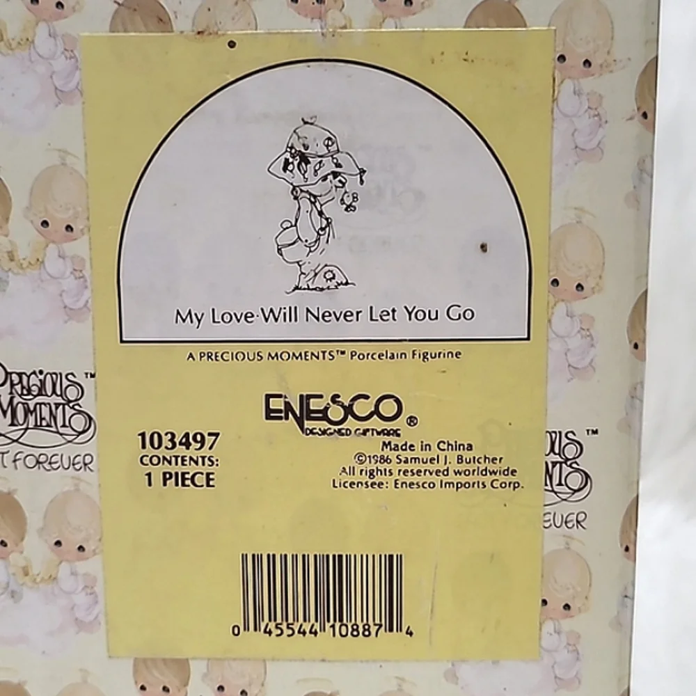 Precious Moments My Love Will Never Let You Go Retired Porcelain Figurine NIB
